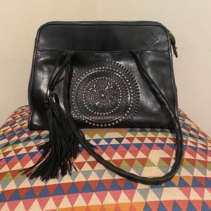 Patricia Nash Black Leather Purse